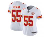 #55 Elite Frank Clark White Football Road Women's Jersey Kansas City Chiefs Vapor Untouchable