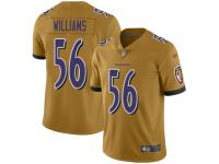 #56 Limited Tim Williams Gold Football Women's Jersey Baltimore Ravens Inverted Legend Vapor Rush