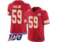 #59 Limited Reggie Ragland Red Football Home Youth Jersey Kansas City Chiefs Vapor Untouchable 100th Season