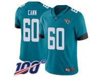 #60 Limited A. J. Cann Teal Green Football Alternate Youth Jersey Jacksonville Jaguars Vapor Untouchable 100th Season