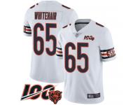 #65 Limited Cody Whitehair White Football Road Men's Jersey Chicago Bears Vapor Untouchable 100th Season