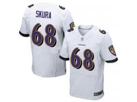 #68 Elite Matt Skura White Football Road Men's Jersey Baltimore Ravens