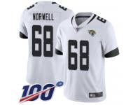 #68 Limited Andrew Norwell White Football Road Youth Jersey Jacksonville Jaguars Vapor Untouchable 100th Season