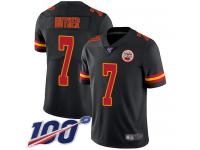 #7 Limited Harrison Butker Black Football Men's Jersey Kansas City Chiefs Rush Vapor Untouchable 100th Season