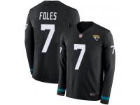 #7 Limited Nick Foles Black Football Youth Jersey Jacksonville Jaguars Therma Long Sleeve