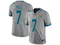 #7 Limited Nick Foles Silver Football Youth Jersey Jacksonville Jaguars Inverted Legend