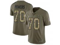 #70 Baltimore Ravens Ben Powers Limited Youth Olive Camo Jersey Football 2017 Salute to Service