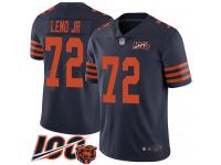 #72 Limited Charles Leno Navy Blue Football Men's Jersey Chicago Bears Rush Vapor Untouchable 100th Season