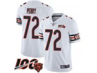 #72 Limited William Perry White Football Road Youth Jersey Chicago Bears Vapor Untouchable 100th Season