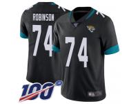 #74 Limited Cam Robinson Black Football Home Youth Jersey Jacksonville Jaguars Vapor Untouchable 100th Season