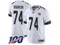 #74 Limited Cam Robinson White Football Road Youth Jersey Jacksonville Jaguars Vapor Untouchable 100th Season