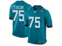 #75 Game Jawaan Taylor Teal Green Football Alternate Youth Jersey Jacksonville Jaguars