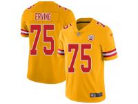 #75 Limited Cameron Erving Gold Football Men's Jersey Kansas City Chiefs Inverted Legend Vapor Rush