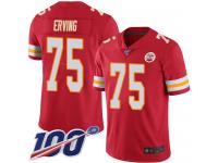 #75 Limited Cameron Erving Red Football Home Youth Jersey Kansas City Chiefs Vapor Untouchable 100th Season