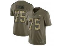 #75 Limited Jawaan Taylor Olive Camo Football Youth Jersey Jacksonville Jaguars 2017 Salute to Service