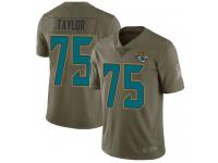 #75 Limited Jawaan Taylor Olive Football Youth Jersey Jacksonville Jaguars 2017 Salute to Service