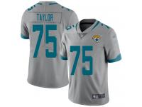 #75 Limited Jawaan Taylor Silver Football Youth Jersey Jacksonville Jaguars Inverted Legend