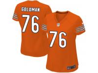#76 Eddie Goldman Chicago Bears Alternate Jersey _ Nike Women's Orange NFL Game