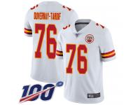 #76 Limited Laurent Duvernay-Tardif White Football Road Men's Jersey Kansas City Chiefs Vapor Untouchable 100th Season