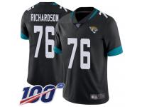 #76 Limited Will Richardson Black Football Home Youth Jersey Jacksonville Jaguars Vapor Untouchable 100th Season