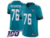 #76 Limited Will Richardson Teal Green Football Alternate Youth Jersey Jacksonville Jaguars Vapor Untouchable 100th Season