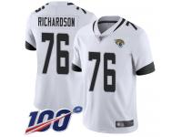 #76 Limited Will Richardson White Football Road Youth Jersey Jacksonville Jaguars Vapor Untouchable 100th Season