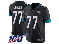 #77 Limited Cedric Ogbuehi Black Football Home Youth Jersey Jacksonville Jaguars Vapor Untouchable 100th Season