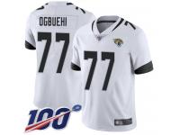 #77 Limited Cedric Ogbuehi White Football Road Youth Jersey Jacksonville Jaguars Vapor Untouchable 100th Season