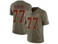 #77 Limited Ereck Flowers Olive Football Men's Jersey Washington Redskins 2017 Salute to Service
