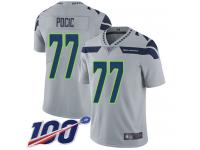 #77 Limited Ethan Pocic Grey Football Alternate Youth Jersey Seattle Seahawks Vapor Untouchable 100th Season