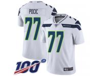 #77 Limited Ethan Pocic White Football Road Youth Jersey Seattle Seahawks Vapor Untouchable 100th Season