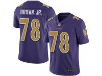 #78 Limited Orlando Brown Jr. Purple Football Men's Jersey Baltimore Ravens Rush Vapor Untouchable