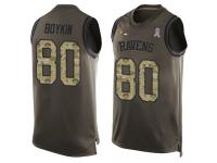 #80 Baltimore Ravens Miles Boykin Men's Green Jersey Football Salute to Service Tank Top