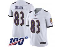 #83 Limited Willie Snead IV White Football Road Men's Jersey Baltimore Ravens Vapor Untouchable 100th Season