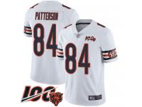 #84 Limited Cordarrelle Patterson White Football Road Men's Jersey Chicago Bears Vapor Untouchable 100th Season