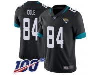 #84 Limited Keelan Cole Black Football Home Youth Jersey Jacksonville Jaguars Vapor Untouchable 100th Season