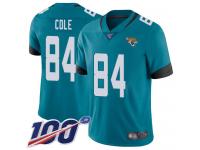 #84 Limited Keelan Cole Teal Green Football Alternate Youth Jersey Jacksonville Jaguars Vapor Untouchable 100th Season