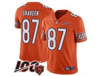 #87 Limited Adam Shaheen Orange Football Alternate Men's Jersey Chicago Bears 100th Season