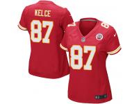 #87 Travis Kelce Kansas City Chiefs Home Jersey _ Nike Women's Red NFL Game