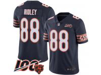 #88 Limited Riley Ridley Navy Blue Football Home Men's Jersey Chicago Bears 100th Season