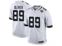 #89 Game Josh Oliver White Football Road Youth Jersey Jacksonville Jaguars