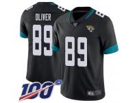 #89 Limited Josh Oliver Black Football Home Youth Jersey Jacksonville Jaguars Vapor Untouchable 100th Season