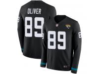 #89 Limited Josh Oliver Black Football Youth Jersey Jacksonville Jaguars Therma Long Sleeve