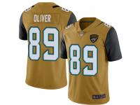 #89 Limited Josh Oliver Gold Football Youth Jersey Jacksonville Jaguars Rush Vapor Untouchable