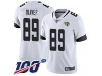 #89 Limited Josh Oliver White Football Road Youth Jersey Jacksonville Jaguars Vapor Untouchable 100th Season