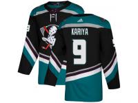 #9 Adidas Authentic Paul Kariya Youth Black Teal NHL Jersey - Alternate Anaheim Ducks