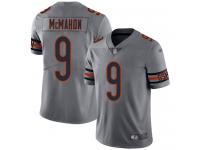 #9 Limited Jim McMahon Silver Football Men's Jersey Chicago Bears Inverted Legend Vapor Rush