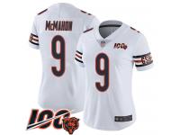 #9 Limited Jim McMahon White Football Road Women's Jersey Chicago Bears Vapor Untouchable 100th Season