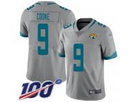 #9 Limited Logan Cooke Silver Football Youth Jersey Jacksonville Jaguars Inverted Legend 100th Season