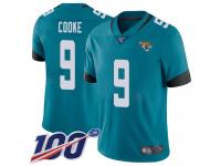 #9 Limited Logan Cooke Teal Green Football Alternate Youth Jersey Jacksonville Jaguars Vapor Untouchable 100th Season